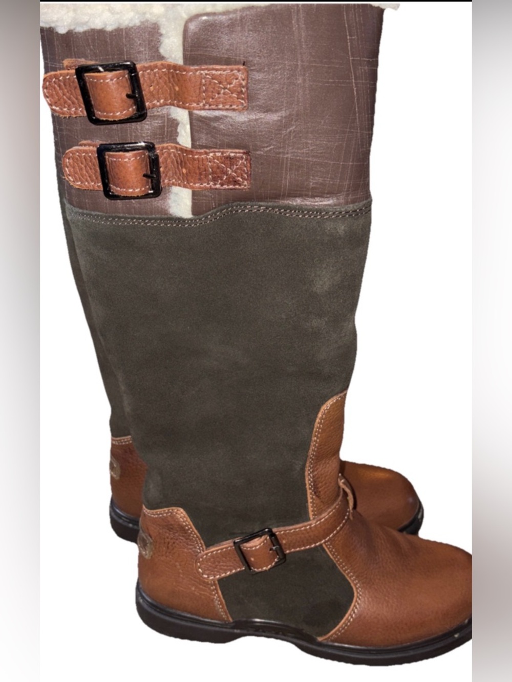 Pajar Canada Laverne Waterproof Shearling-Lined Winter Boots - Brown/Suede W 7.5 - Picture 4 of 10